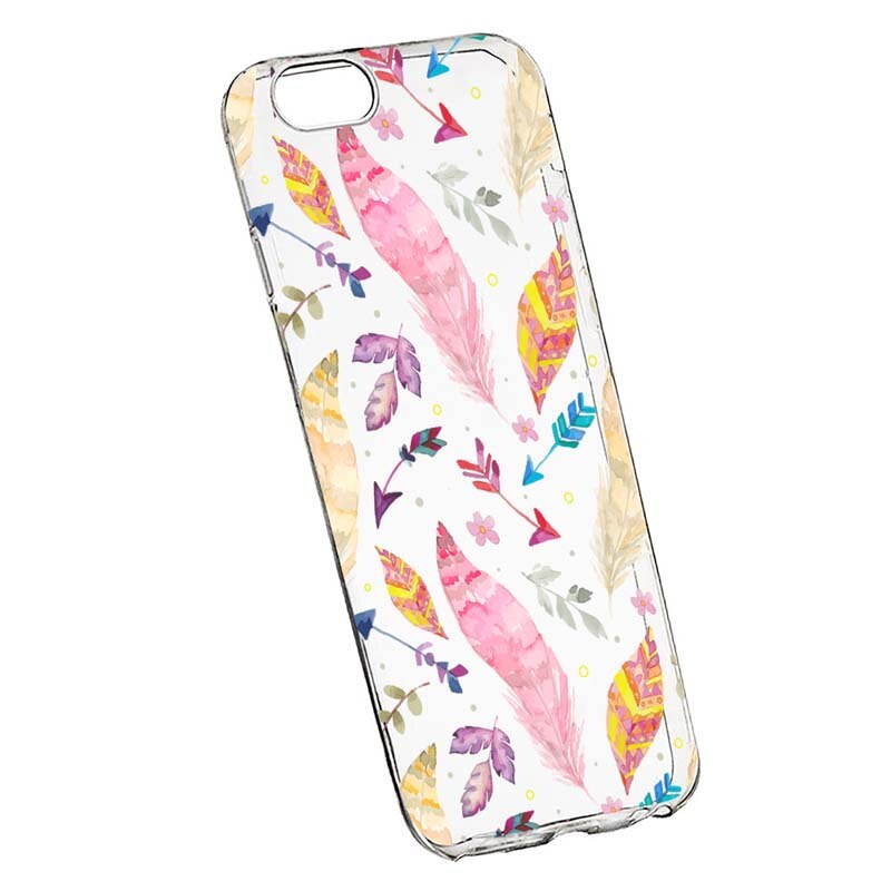 Husa Silicon, Transparent, Slim, Happy Feathers, Xiaomi 6