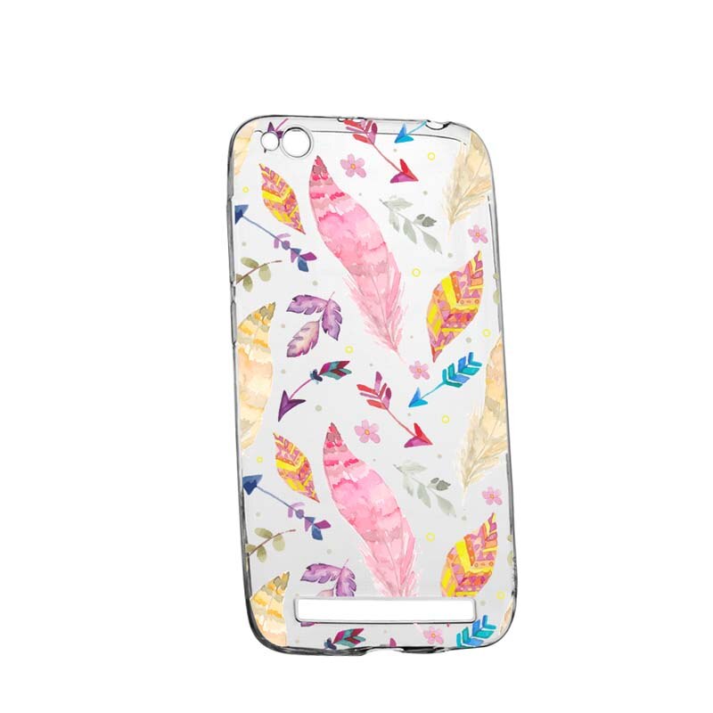 Husa Silicon, Transparent, Slim, Happy Feathers, Xiaomi Redmi 4A