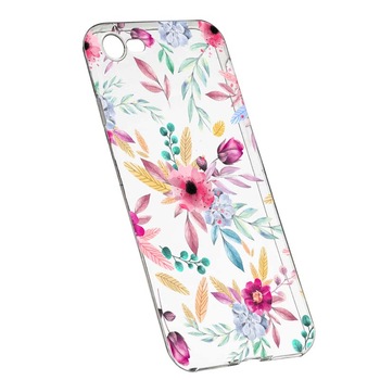 Husa Silicon, Transparent, Slim, Happy Flowers, Apple iPhone 6 / 6S Husa Silicon, Transparent, Slim, Happy Flowers, Apple iPhone 6 / 6S
