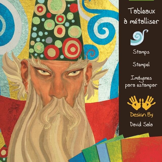 Joc creativ cu planse si foite, creeaza cavaleri, Djeco