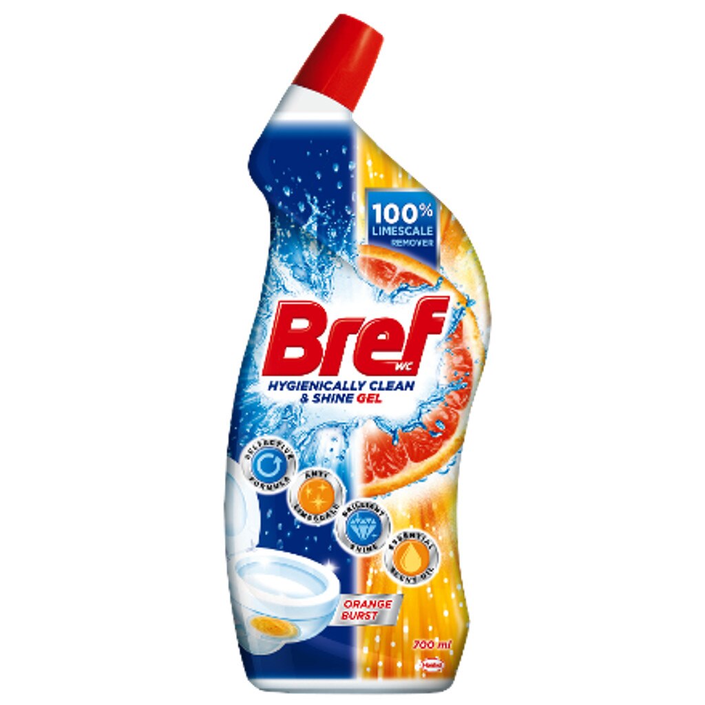 Dezinfectant toaleta gel Bref Shine Gel Orange Brust 700ml