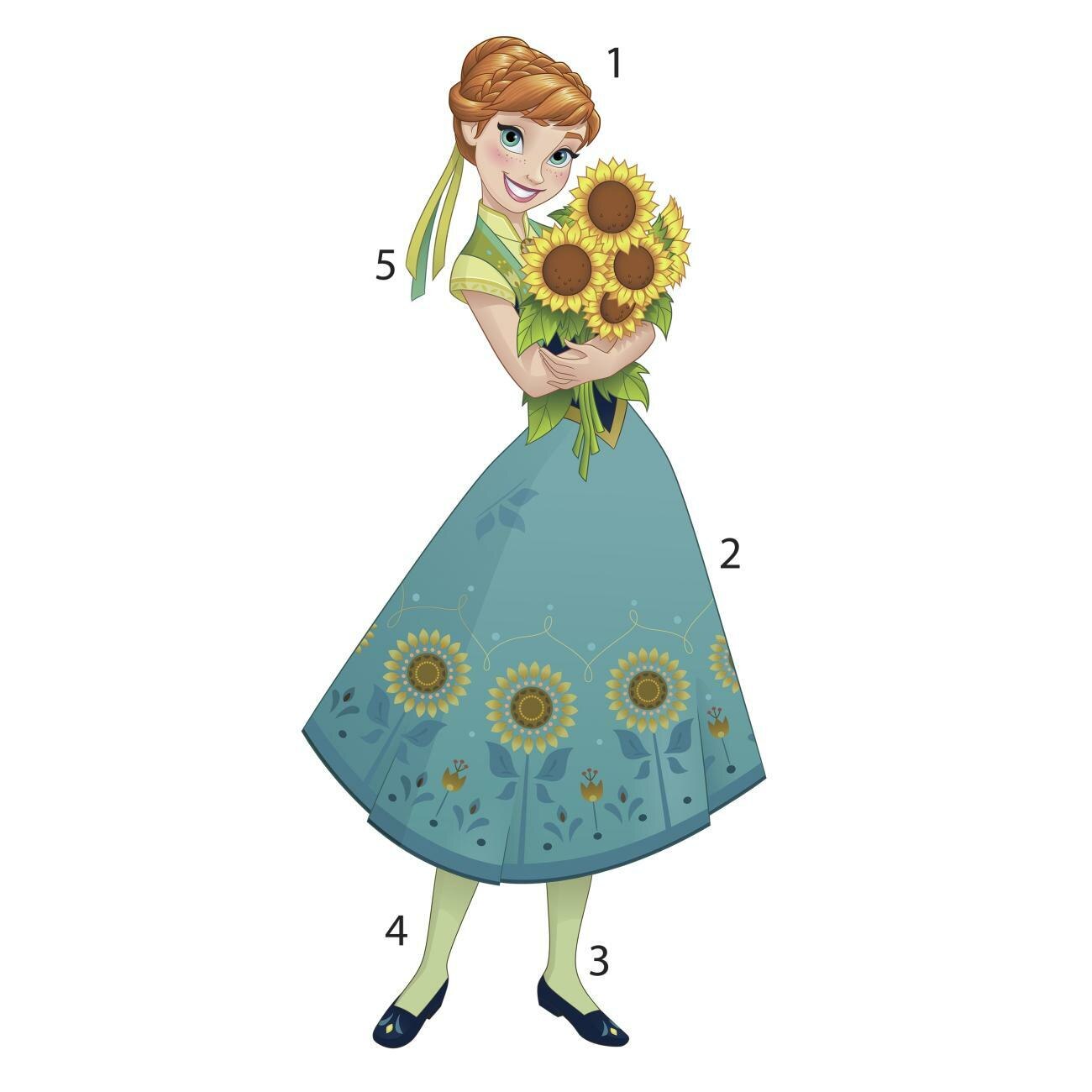 Sticker gigant Anna - FROZEN FEVER | 46 cm x 102 cm