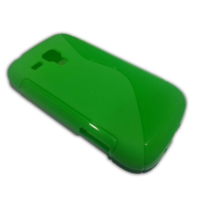 Кейс Съвместим с Samsung Galaxy Trend S7560 - S Line - зелен силикон