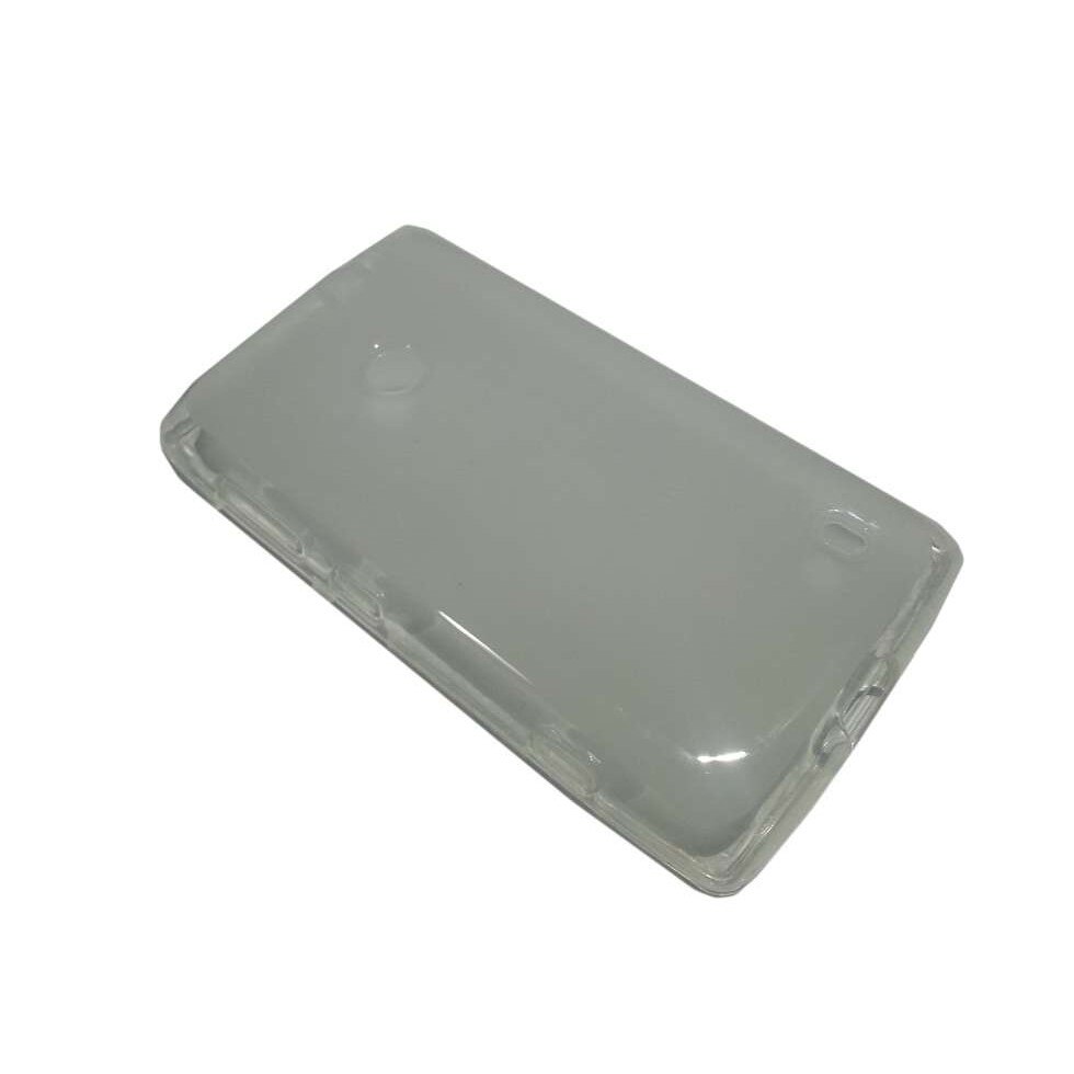 Husa Nokia Lumia 520 din Silicon Model Simplu Culoare Alb-Transparent