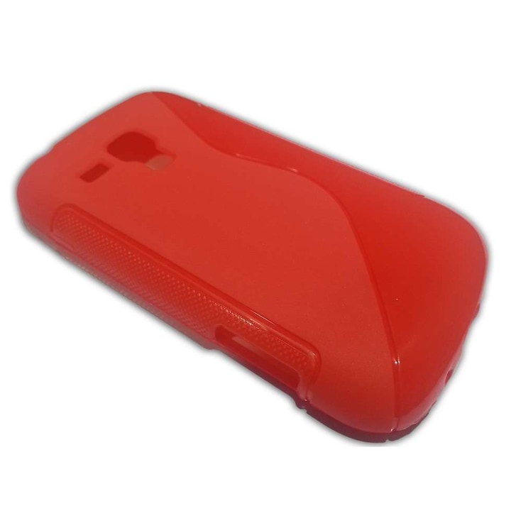 Кейс Съвместим с Samsung Galaxy S Duos S7562 - S Line - червен силикон
