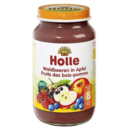 Piure Holle Bio, Mere cu fructe de padure, 220 g
