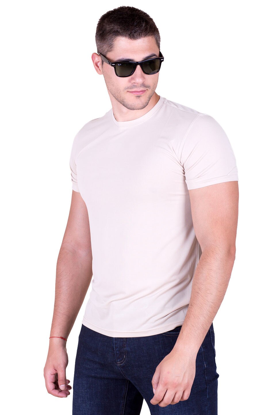 Tricou barbati STYLER, model 89008, Bej, 3XL