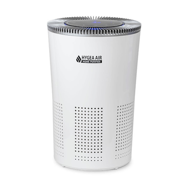 Пречиствател на въздух Hygea Air Home, PM2.5 индикатор, ХЕПА филтър H13, 5 скорости, UV лампа, Йонизатор, 22W, Бял