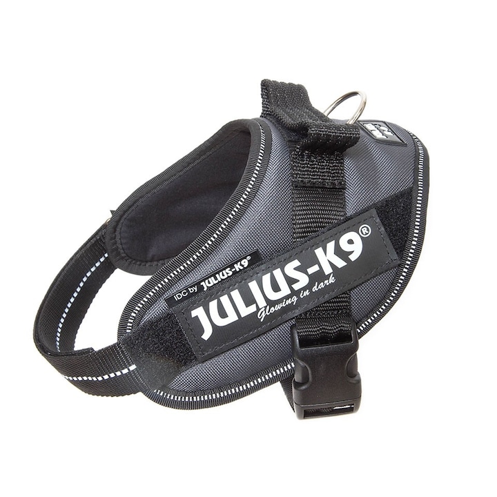 Нагръдник за кучета Julius K9 IDC Power, Налка талия, 7-15 кг, Сив
