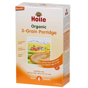 Mix din 3 cereale Holle Bio, 250 g, de la 6 luni Mix din 3 cereale Holle Bio, 250 g, de la 6 luni