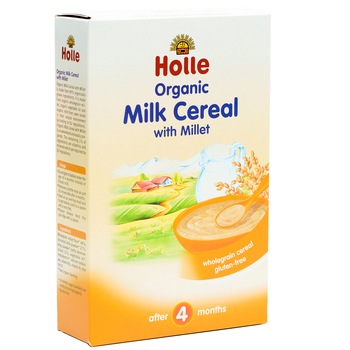 Cereale Holle Bio, Lapte si mei, 250 g, de la 4 luni Cereale Holle Bio, Lapte si mei, 250 g, de la 4 luni