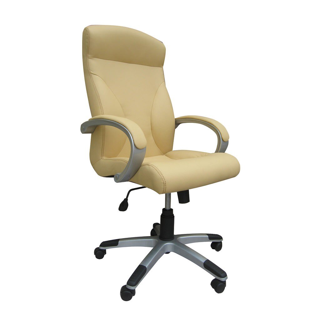 Scaun directorial RIGA, Bej, piele ecologica