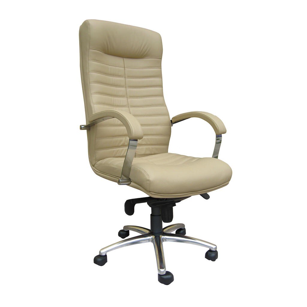 Scaun directorial ORION, Bej piele naturala