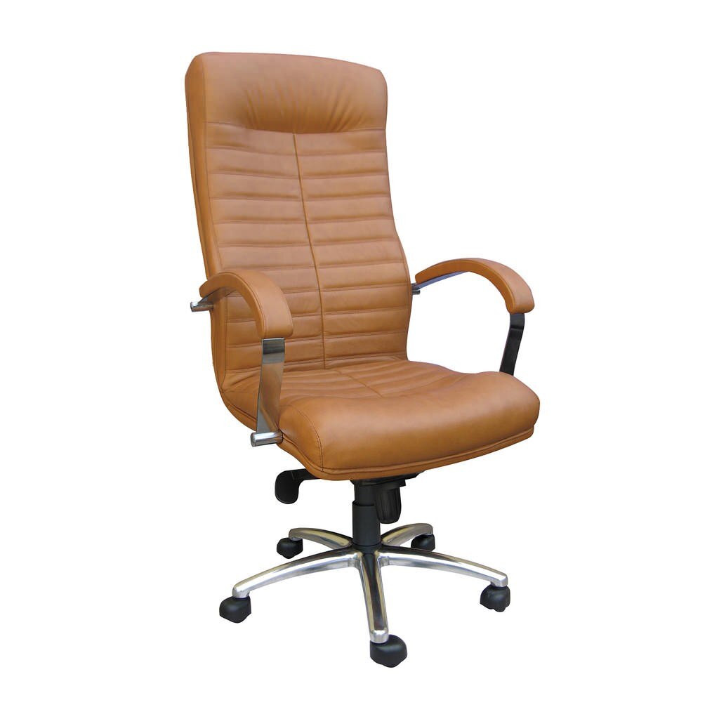 Scaun directorial ORION, Brun deschis piele naturala