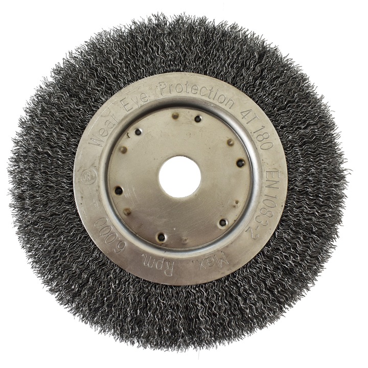 ABRABORO® körkefe, D 180 mm, 0.30 hullámosított acéldrót