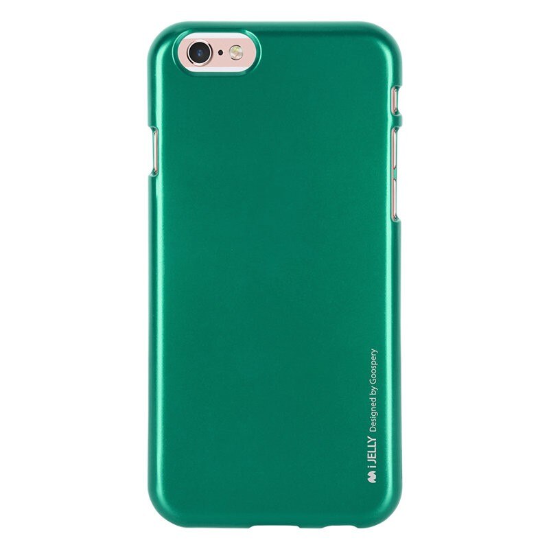 Husa de protectie Mercury iJelly pentru Iphone 5/6S/SE, Poliuretan, Verde