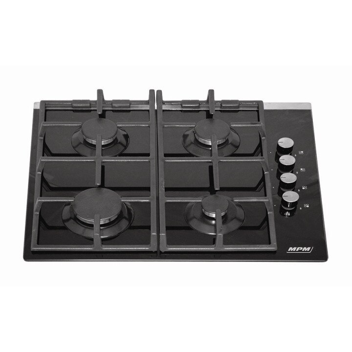 Plita pe gaz, cu 4 arzatoare, neagra ,protectia anti-inundatie, putere arzator 7,06 kW,230 V ~ 50 Hz,MPM-60-GM-01