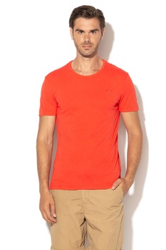 GUESS JEANS, Tricou de bumbac, Corai, 2XL GUESS JEANS, Tricou de bumbac, Corai, 2XL