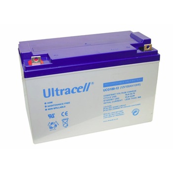 Acumulator VRLA Ultracell cu GEL 12V, 100Ah Acumulator VRLA Ultracell cu GEL 12V, 100Ah