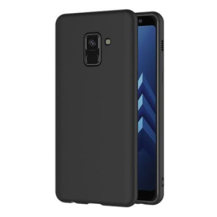 Калъф TPU GEL Silicon Black, съвместим с Samsung Galaxy A8 2018