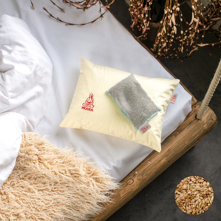 Tönkölyhéj párna 30x40 cm + levendula betét (prána párna)