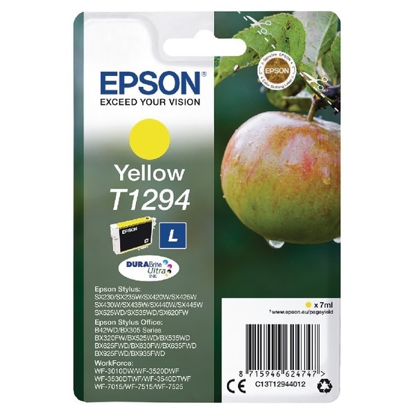 Cartus cerneala Epson T0802 pentru seriile BX/SX, 7 ml, Galben