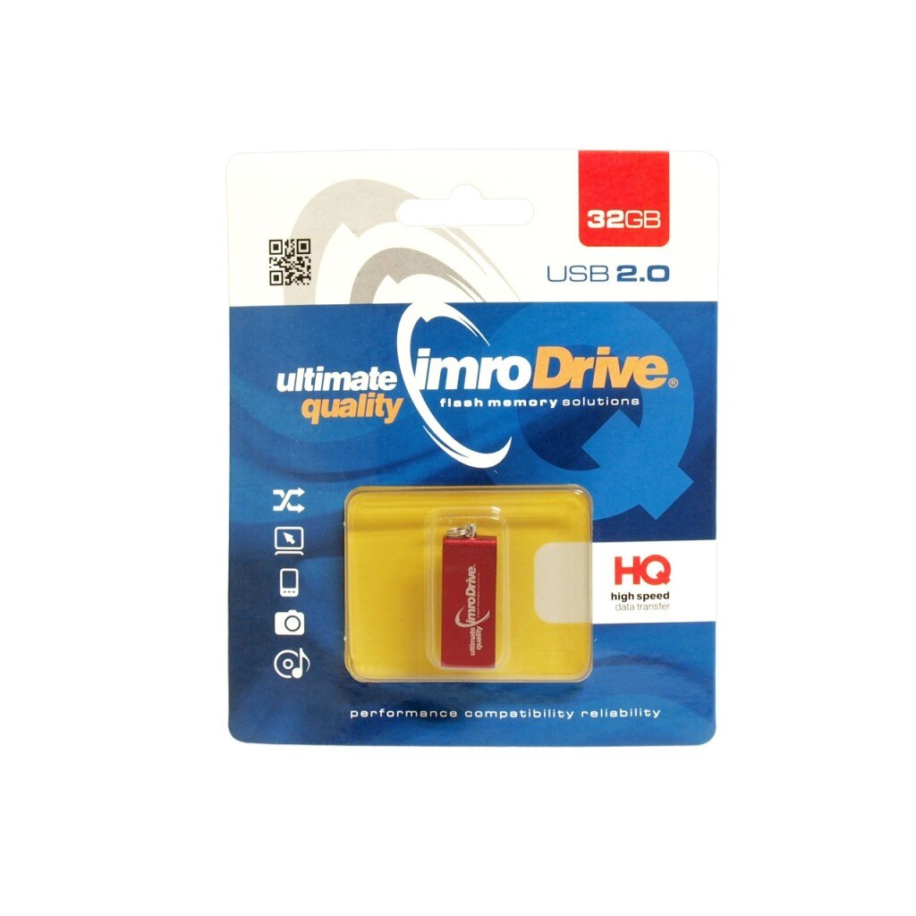 Memorie USB 2.0 Imro Edge, 32 GB, Rosu