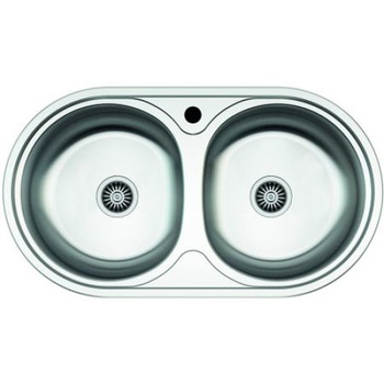 Chiuveta pentru blat ,ovala cu doua cuve , Z-INOX, 43.5x78 cm Chiuveta pentru blat ,ovala cu doua cuve , Z-INOX, 43.5x78 cm