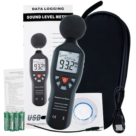 Sonometru Fonometru Digital Profesional Acustic Pentru Masurarea Nivelului De Sunet Zgomot In Decibeli 30 130 Db Slm 25 Cd Cu Soft Inclus Emag Ro