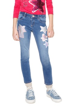 DESIGUAL, Blugi cu aplicatii Casamian, Albastru DESIGUAL, Blugi cu aplicatii Casamian, Albastru