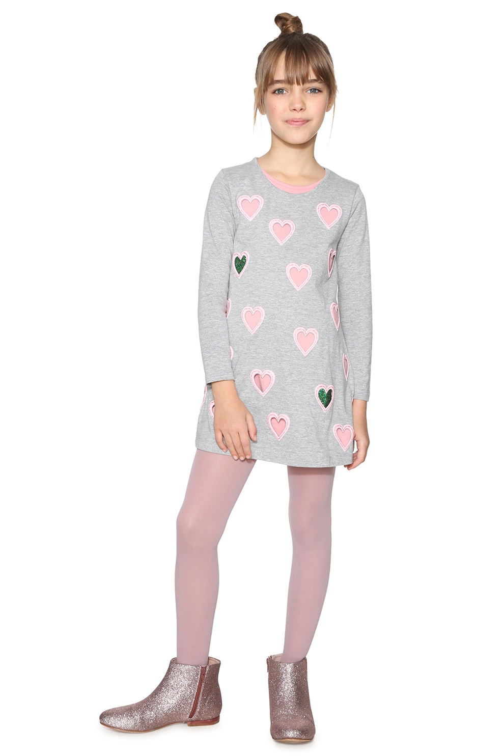 DESIGUAL, Rochie cu imprimeu grafic Baton, Gri deschis, 140 CM