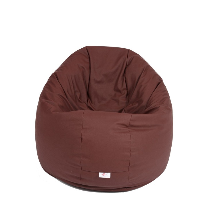 Pufrelax Relaxo kis babzsákfotel polisztirol gyöngyökkel töltve, öko bőr, bordó