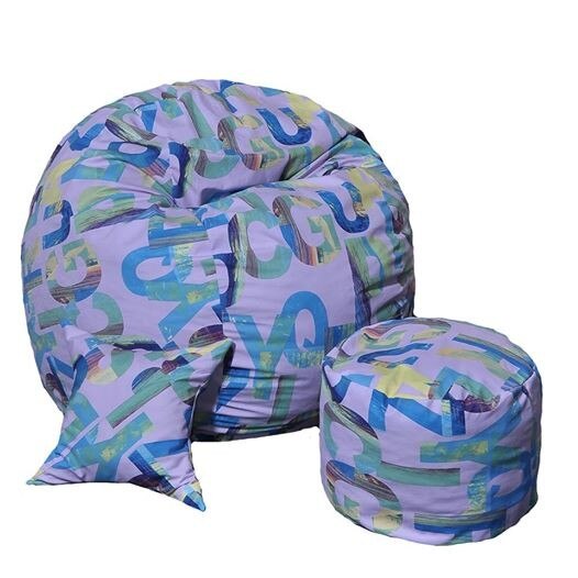 Set Fotoliu (Mare) King Size+Otoman+Perna decorativa - Serenity (Gama Premium) husa detasabila, Transformabil in pat, Fabricat in Romania, umplut cu fulgi de burete memory mix®, marca Pufrelax