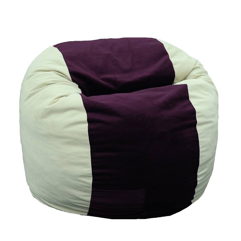 Fotoliu (Mediu) Matusalem - Beige & Amethyst (Gama Diamond) husa detasabila, Transformabil in pat, Fabricat in Romania, umplut cu fulgi de burete memory mix®, marca Pufrelax