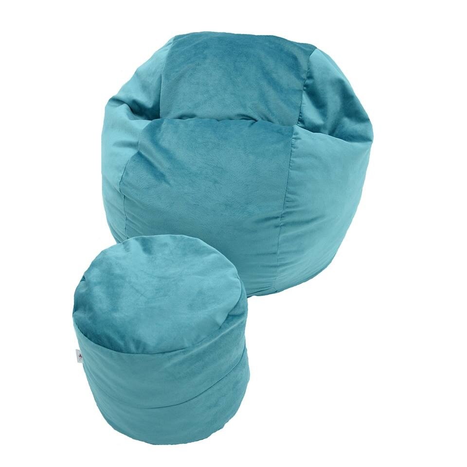 Set Fotoliu (Mediu) Matusalem + Otoman - Puddle (Gama Diamond) husa detasabila, Transformabil in pat, Fabricat in Romania, umplut cu fulgi de burete memory mix®, marca Pufrelax