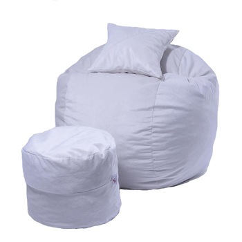 Set Fotoliu (Mediu) Matusalem+Otoman+Perna decorativa - Snowflake (Gama Premium) husa detasabila, Transformabil in pat, Fabricat in Romania, umplut cu fulgi de burete memory mix®, marca Pufrelax Set Fotoliu (Mediu) Matusalem+Otoman+Perna decorativa - Snowflake (Gama Premium) husa detasabila, Transformabil in pat, Fabricat in Romania, umplut cu fulgi de burete memory mix®, marca Pufrelax