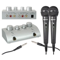 Mixer karaoke cu microfoane incluse