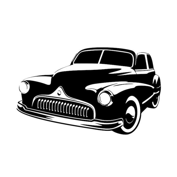 Vintage autó dekoratív matrica, Snail Wrap, fekete, 1,2 x 0,75 m