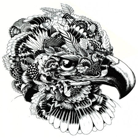 Tatuaj Temporar Cap De Vultur Artistic 24x22cm Emag Ro