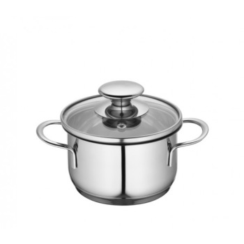 Cratita cu capac KUCHENPROFI MINI, acoperire neaderenta, fund trei straturi, Сapac din sticla,otel inoxidabil 18/10, Inductie ,Ф12 см, 0.6 litri Cratita cu capac KUCHENPROFI MINI, acoperire neaderenta, fund trei straturi, Сapac din sticla,otel inoxidabil 18/10, Inductie ,Ф12 см, 0.6 litri