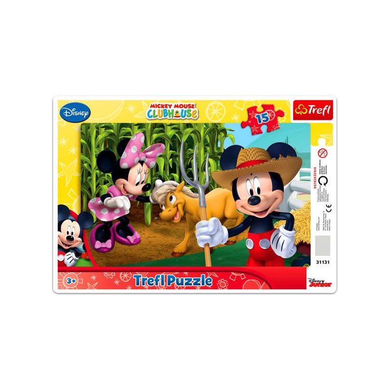 Puzzle Trefl Mickey si Minnie la tara 15 piese - eMAG.ro