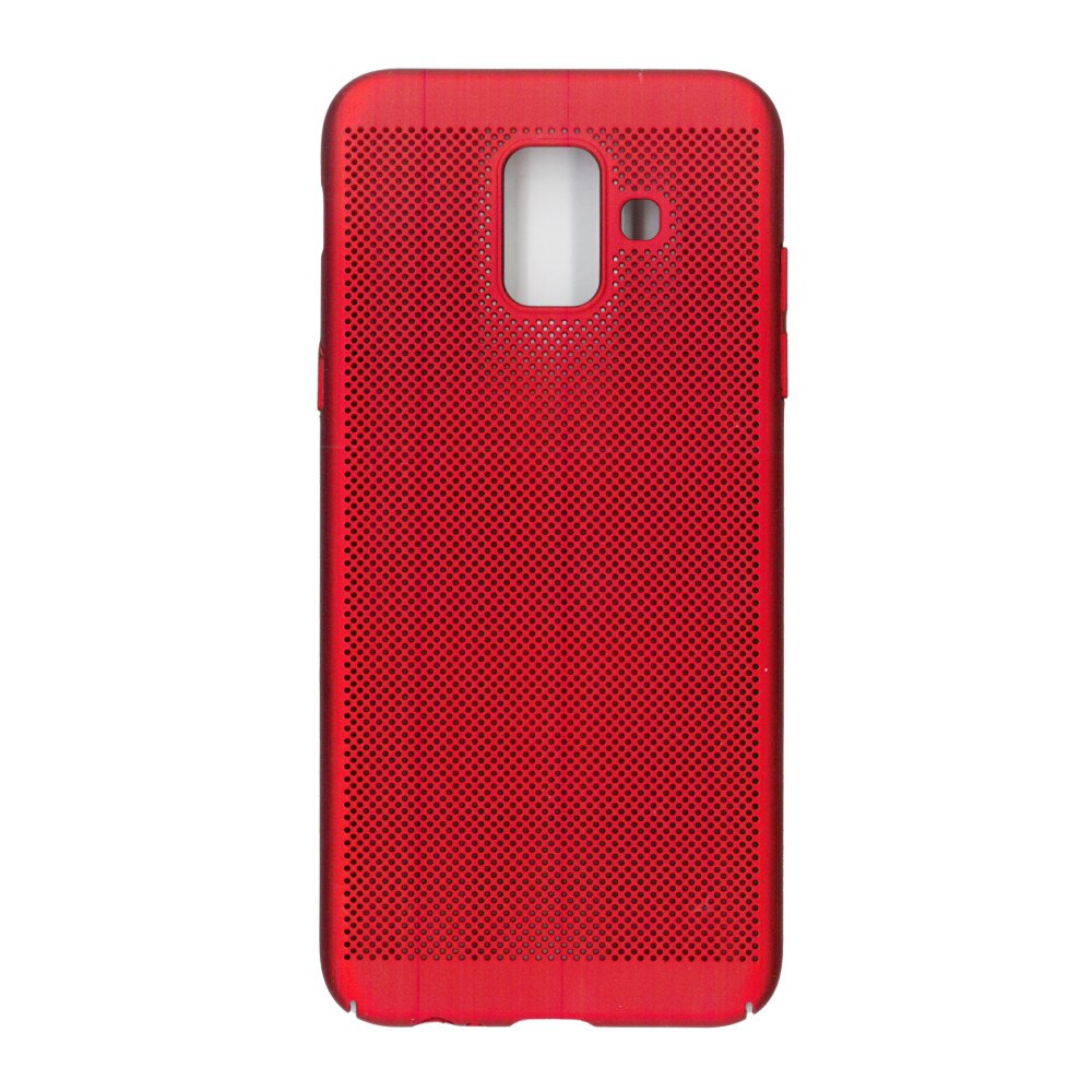 Husa de protectie spate, EuroCell Air, cu perforatii pentru Samsung Galaxy A6 2018, rosu