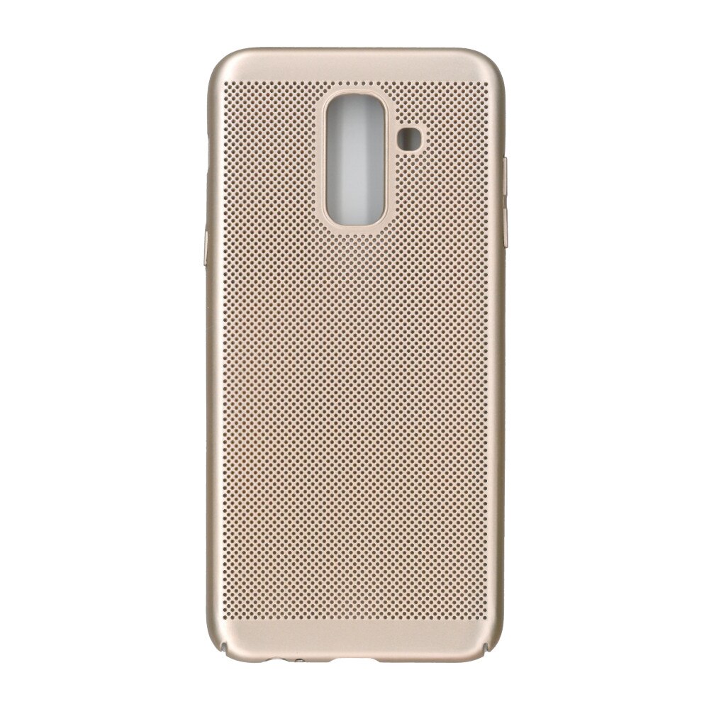 Husa de protectie spate, EuroCell Air, cu perforatii pentru Samsung Galaxy A6 Plus 2018, auriu