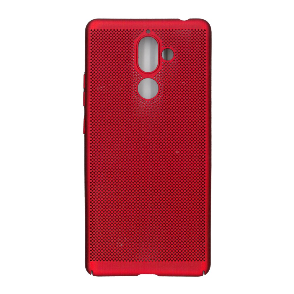 Husa de protectie spate, EuroCell Air, cu perforatii pentru Nokia 7 Plus, rosu