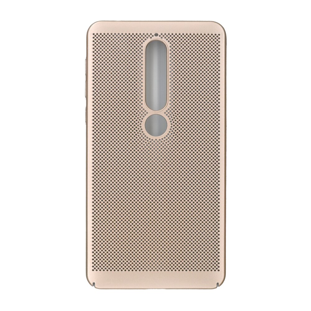 Husa de protectie spate, EuroCell Air, cu perforatii pentru Nokia 6 2018, auriu
