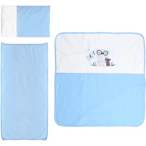 Set Lorelli Lenjerie Carucior 3 Piese de Vara Za Za 2018, Blue