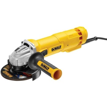 Polizor unghiular mic DeWALT DWE4233-QS cu clapeta de siguranta, 125 mm, 1400W, 11500rpm, 2.2kg Polizor unghiular mic DeWALT DWE4233-QS cu clapeta de siguranta, 125 mm, 1400W, 11500rpm, 2.2kg