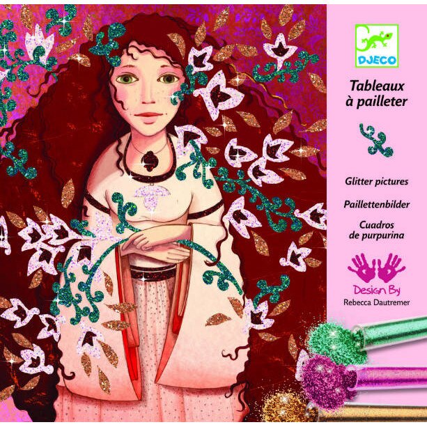 Atelier creativ cu sclipici, Portrete, Djeco