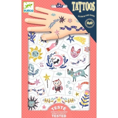 Set tatuaje fluorescente pentru copii,vise frumoase,Djeco