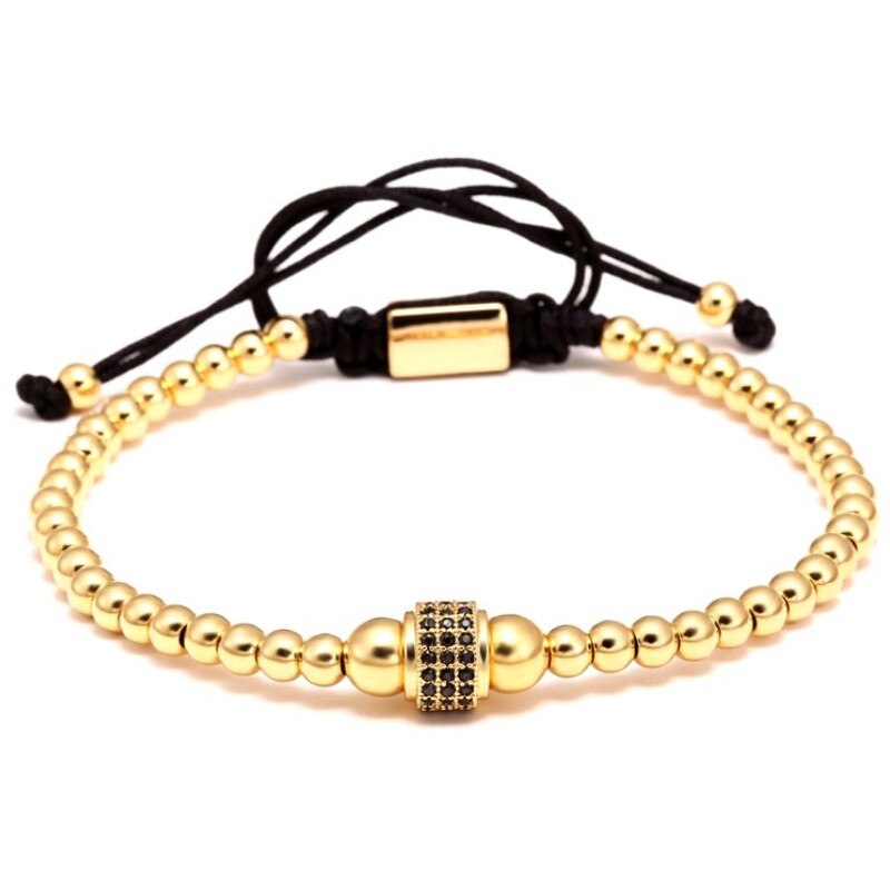 Bratara Brooks Gold Zircon Cilinder